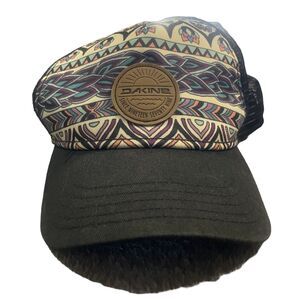 Da Kine Snap Back Adjustable Baseball Hat Cap Hawaii Black Geometric Design